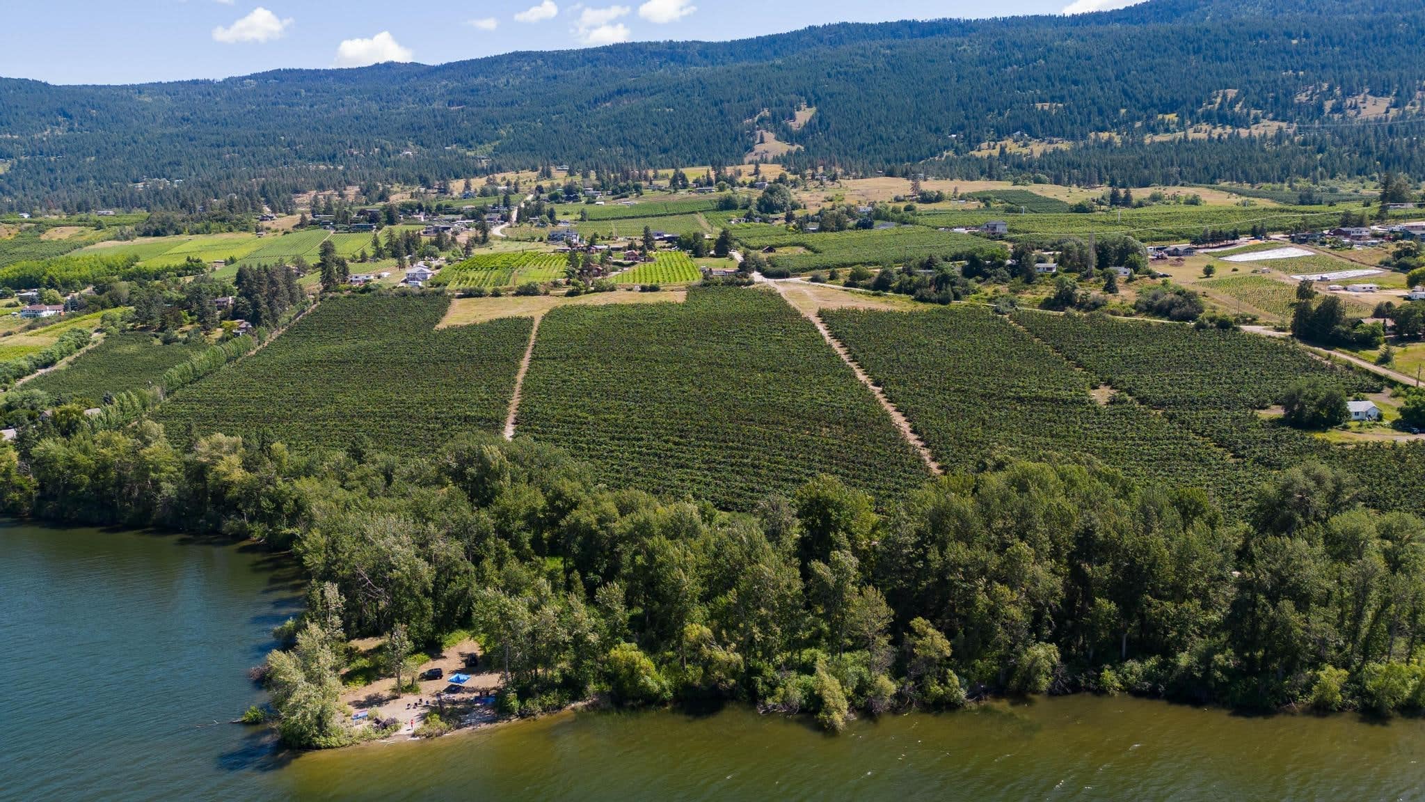 Lot A + B Oyama Road, Lake Country: aerial view to wood lake