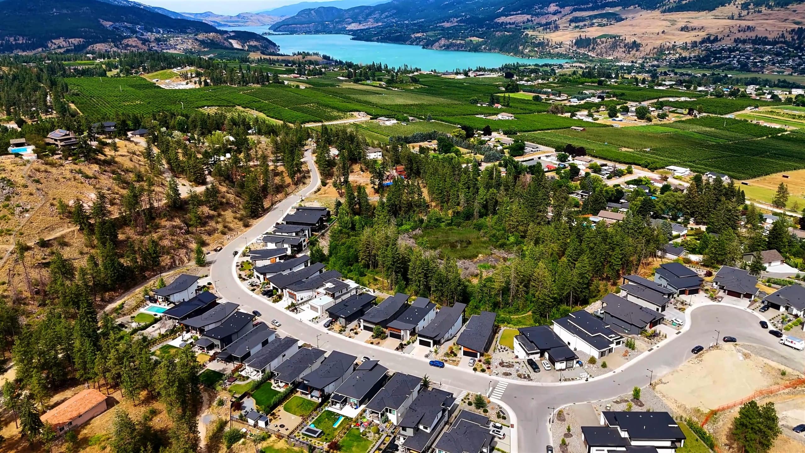 10293 Long Road, Lake Country: aerial lake view
